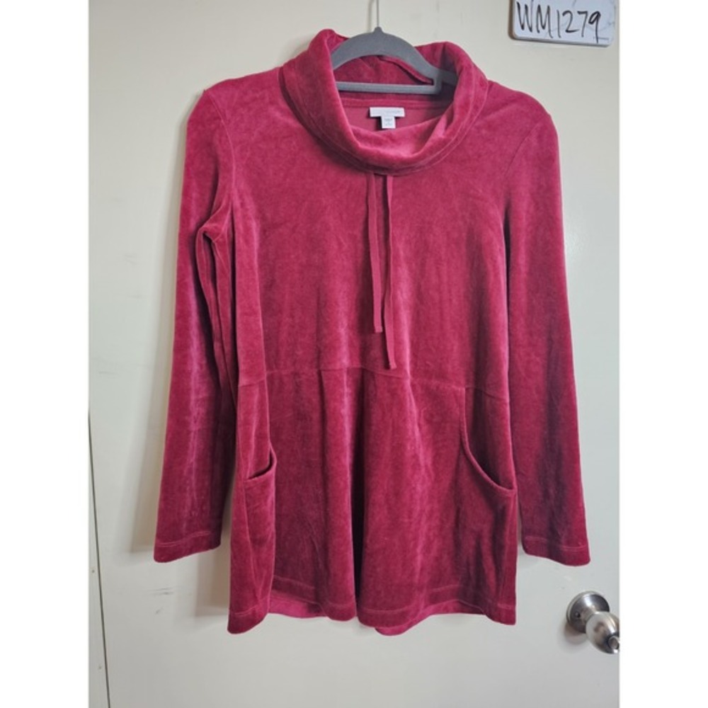 Pure Jill Sweater Womens Tunic Velour‎ Velvet Long Sleeve Cowl Neck Top Petite S